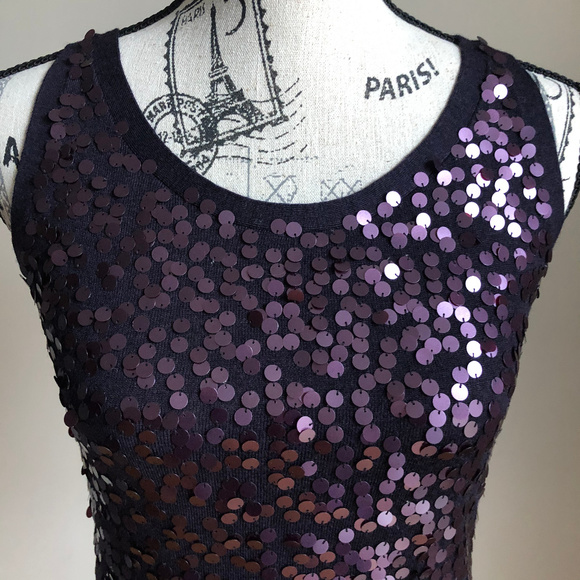 EILEEN FISHER Petite sequin tank S 100% merino - Picture 5 of 7